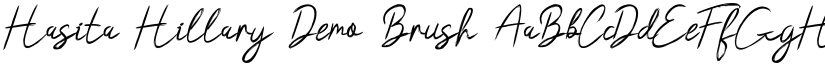 Hasita Hillary Demo Brush font
