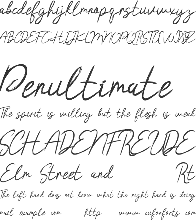 Hasita Hillary Demo font preview