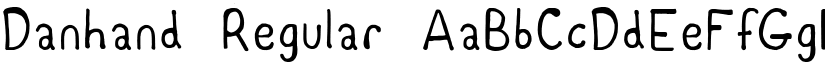 Danhand Regular font