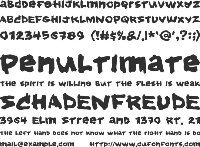 Hold your breath font preview