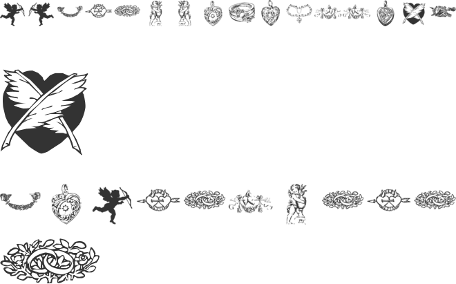 LP Romantic 1 font preview