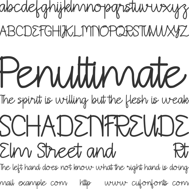 Naiyana Demo font preview