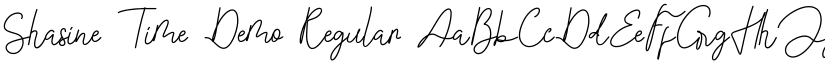 Shasine Time Demo Regular font