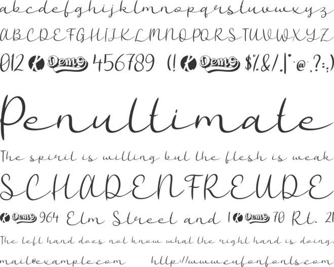 Nousilka Demo font preview