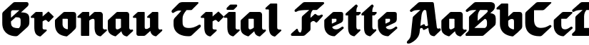 Gronau Trial Fette font