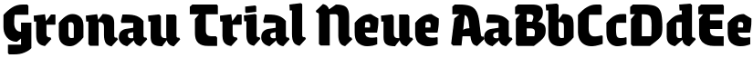 Gronau Trial Neue font