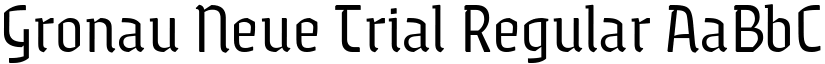 Gronau Neue Trial Regular font