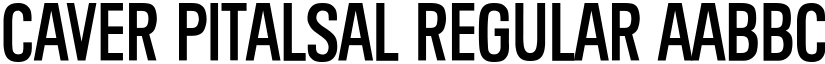 Caver Pitalsal Regular font