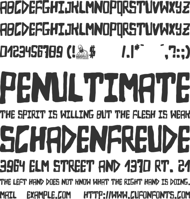 Nightmare at the Supermarket font preview