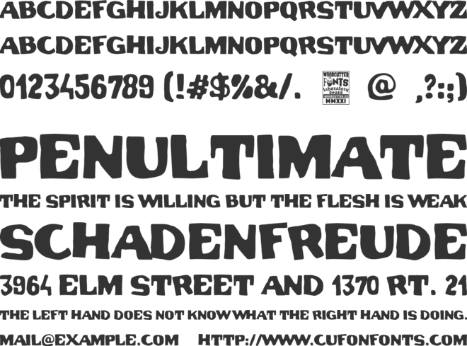 Set of Teeth font preview