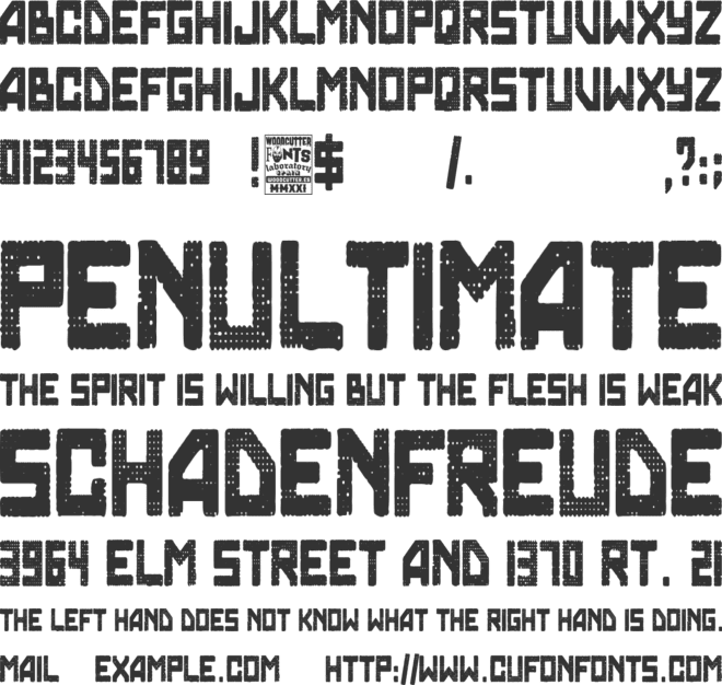 Skynet College font preview