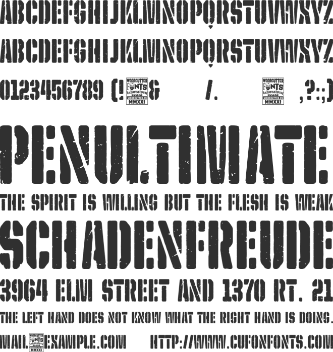 Military Poster font preview