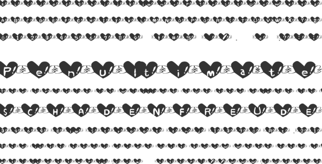 Heart Font font preview