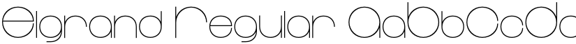 Elgrand Regular font