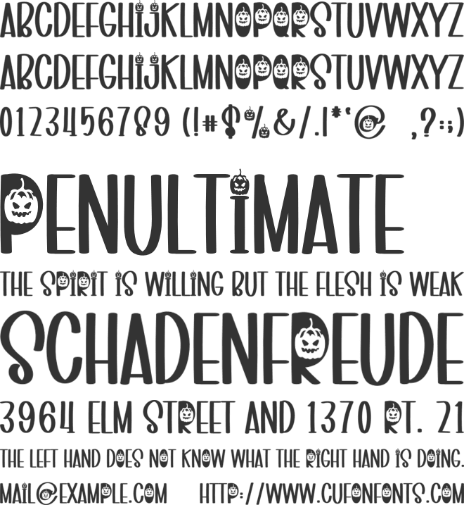 Dragon Pumpkin font preview