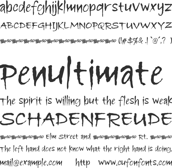 Red Smoke font preview