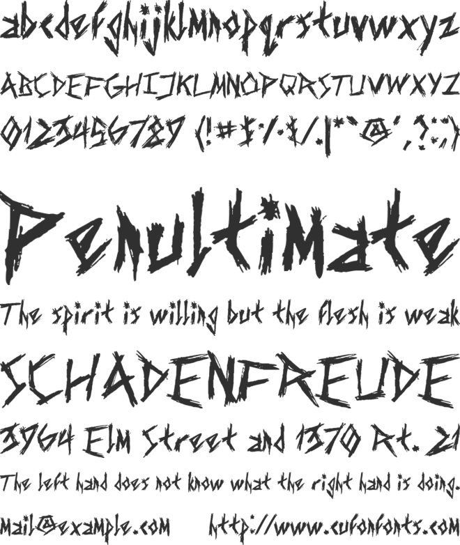Screaming Chocolate Guy font preview