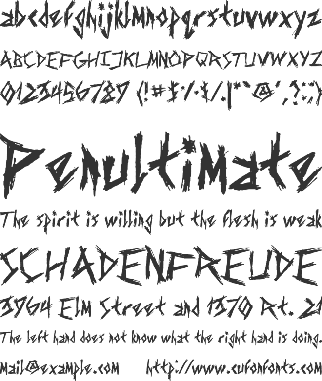 Screaming Chocolate Guy font preview