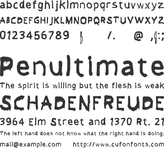 Blood Bath font preview