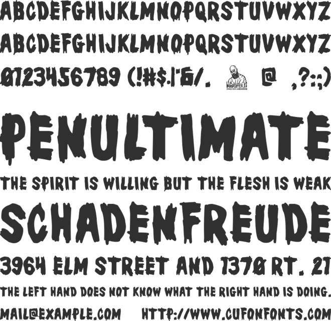 Masters of Horror font preview