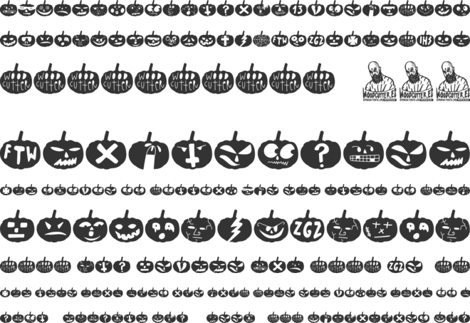 Woodcutter Pumpkins font preview