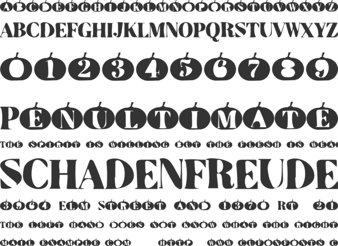 Pumpkin Type font preview