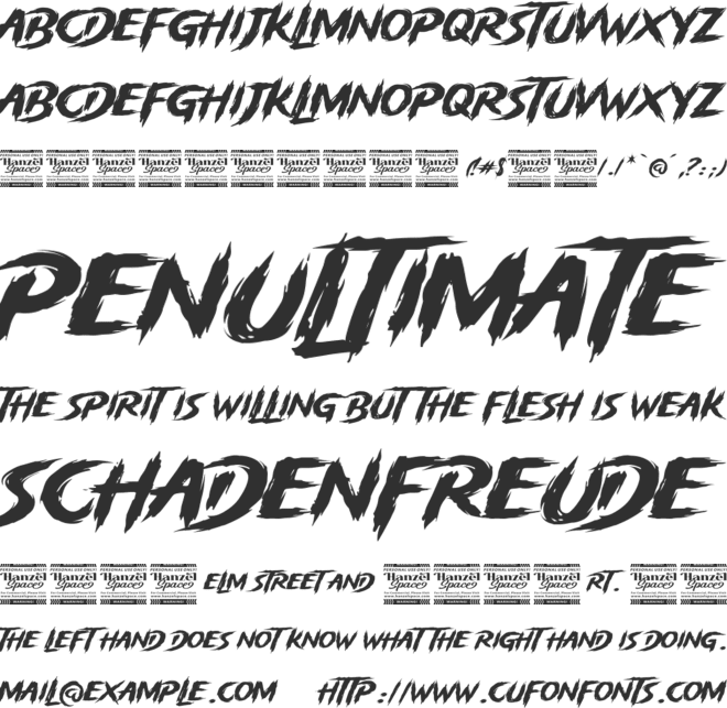 Storm Gust font preview