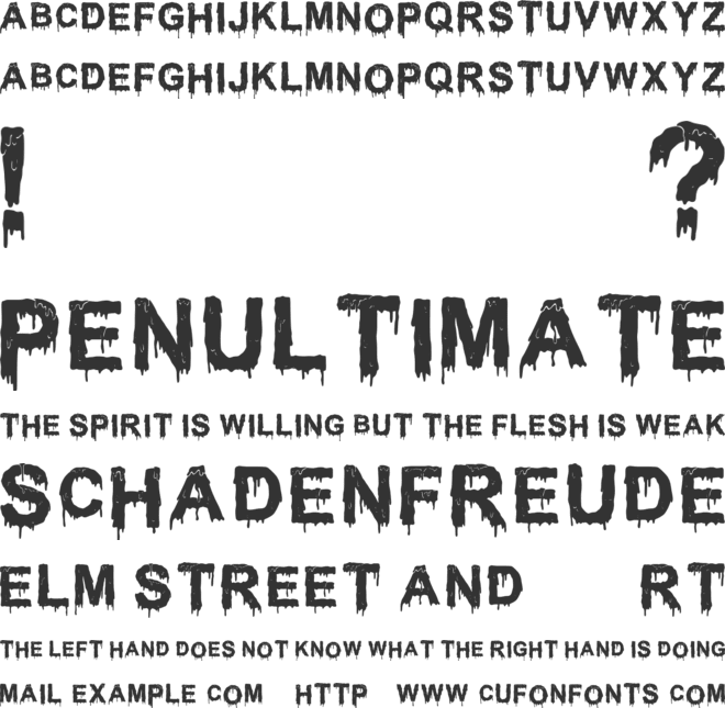 Buraks Slimey font preview