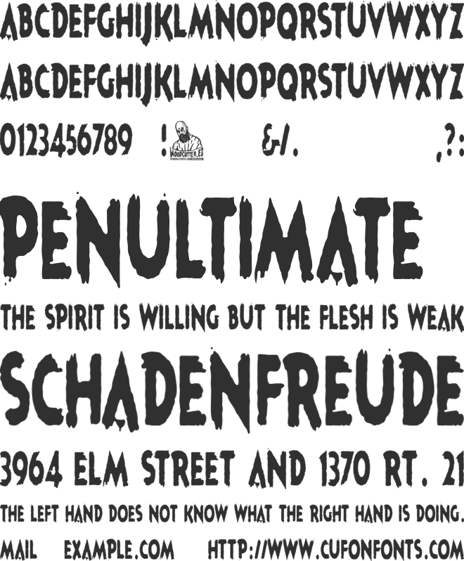 Dark Forest font preview