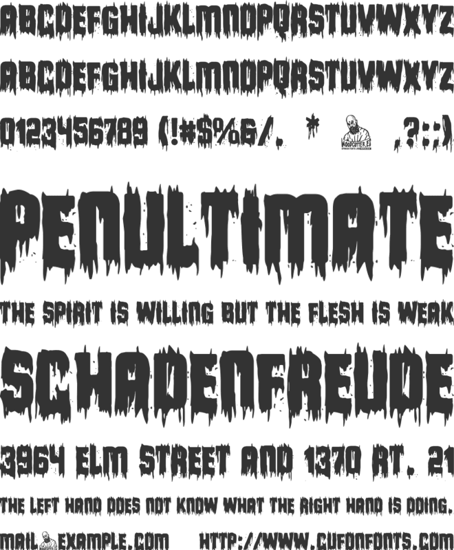 Dark Flowers Garden font preview