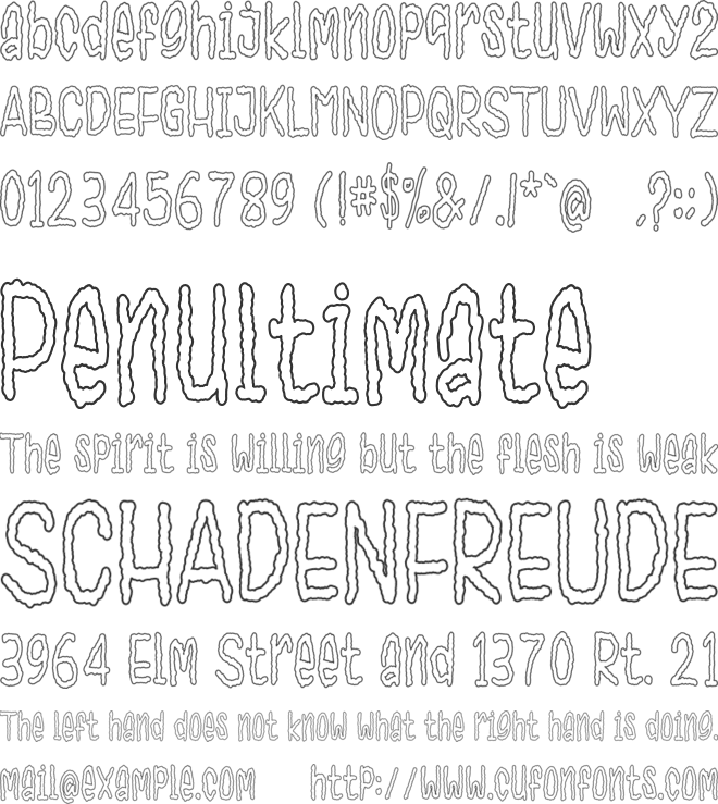 Horror Dream font preview