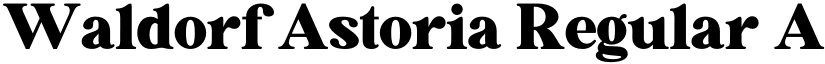 Waldorf Astoria Regular font
