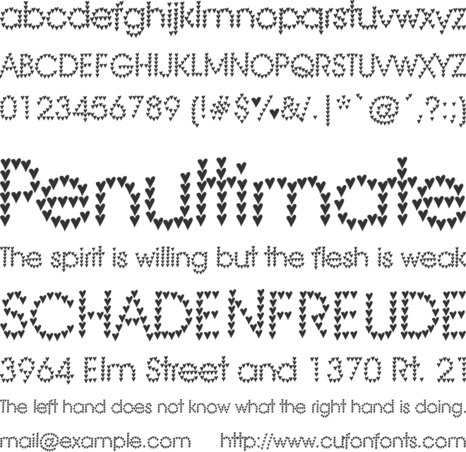 Heart Heaven font preview