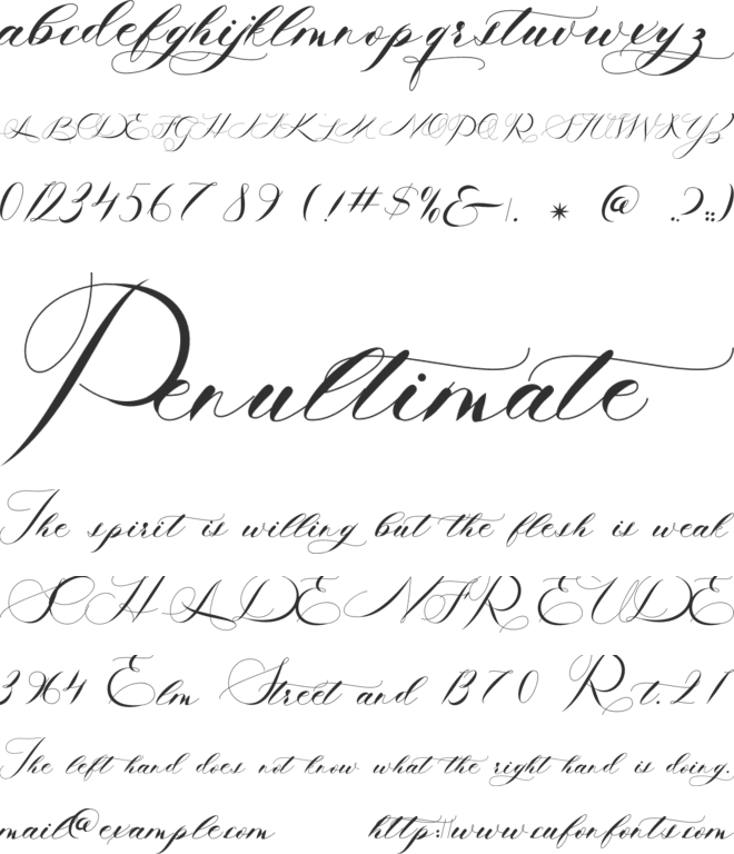 Lucylove font preview