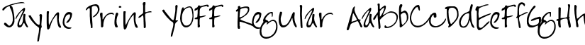 Jayne Print YOFF Regular font