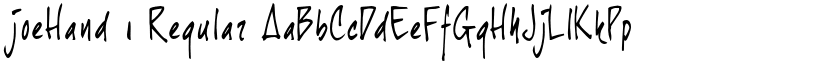 joeHand 1 Regular font