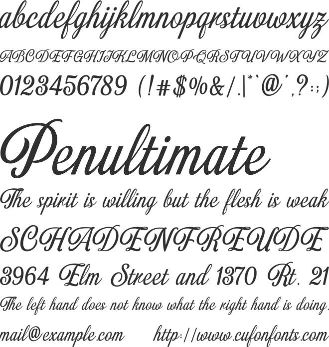 Numberlin Ordinary font preview
