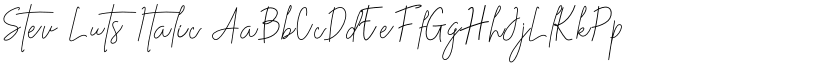 Stev Luts Italic font