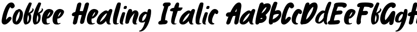 Coffee Healing Italic font