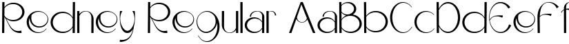 Redney Regular font