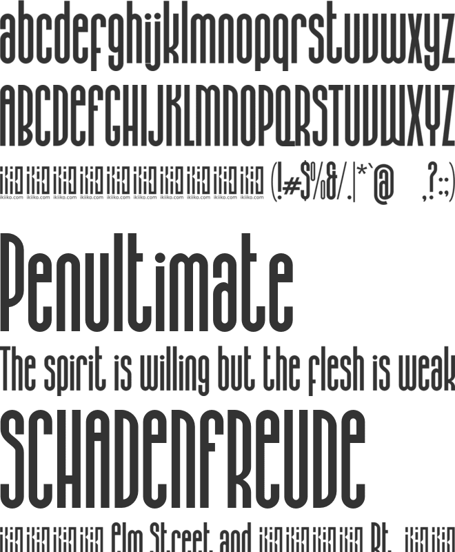 Milleniapolis font preview