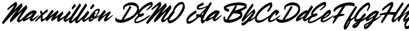 Maxmillion DEMO font