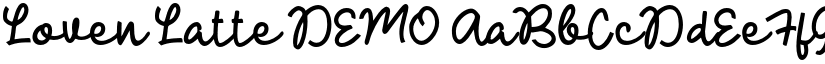 Loven Latte DEMO font