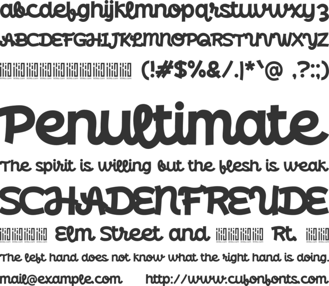 Little Ribbon font preview