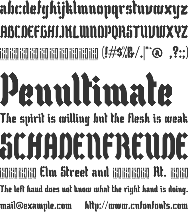 Killuminati font preview