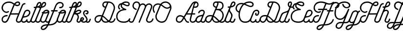 Hellofolks DEMO font