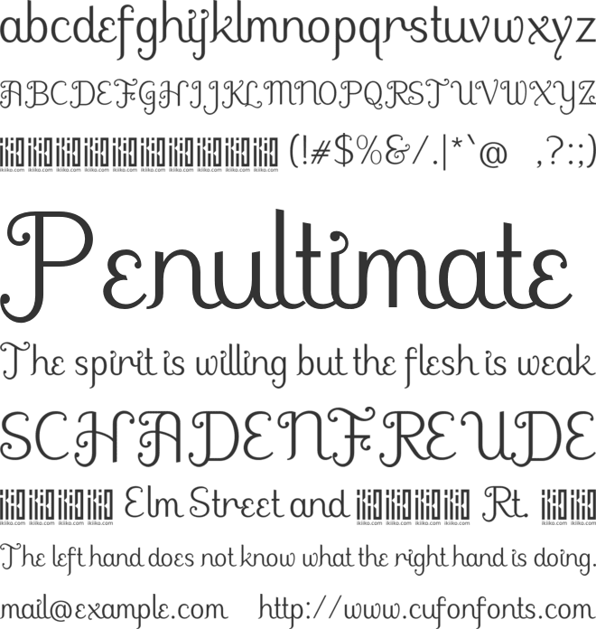 Fielke font preview