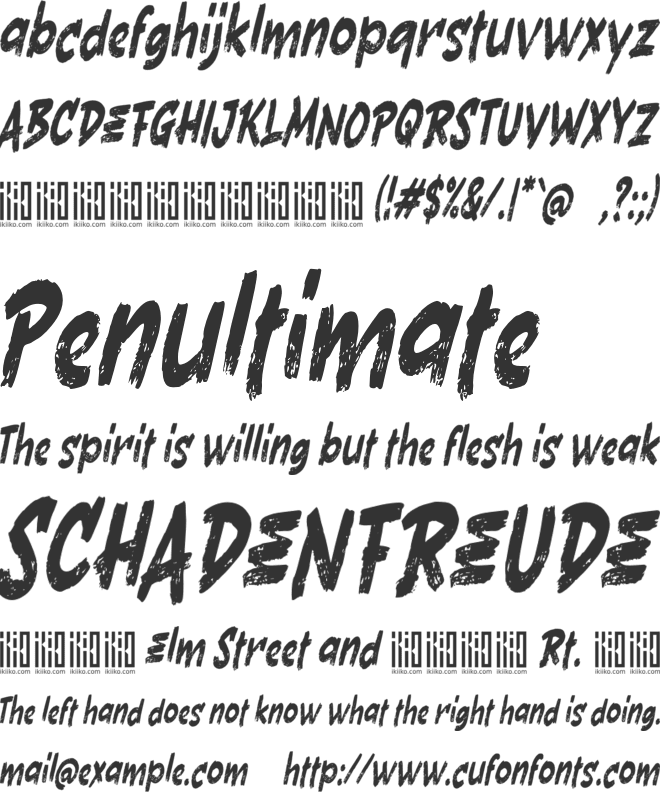 Silvercrush font preview