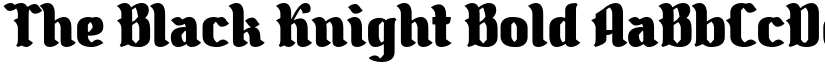 The Black Knight Bold font