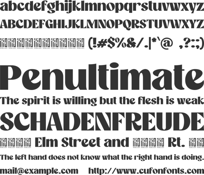 Camera Obscura font preview